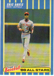 1988 Fleer Baseball All-Stars Baseball Cards   009      Eric Davis
